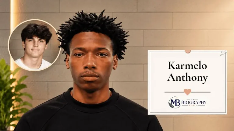 Karmelo Anthony portrait featured in a biography graphic, represented by My Biography World.