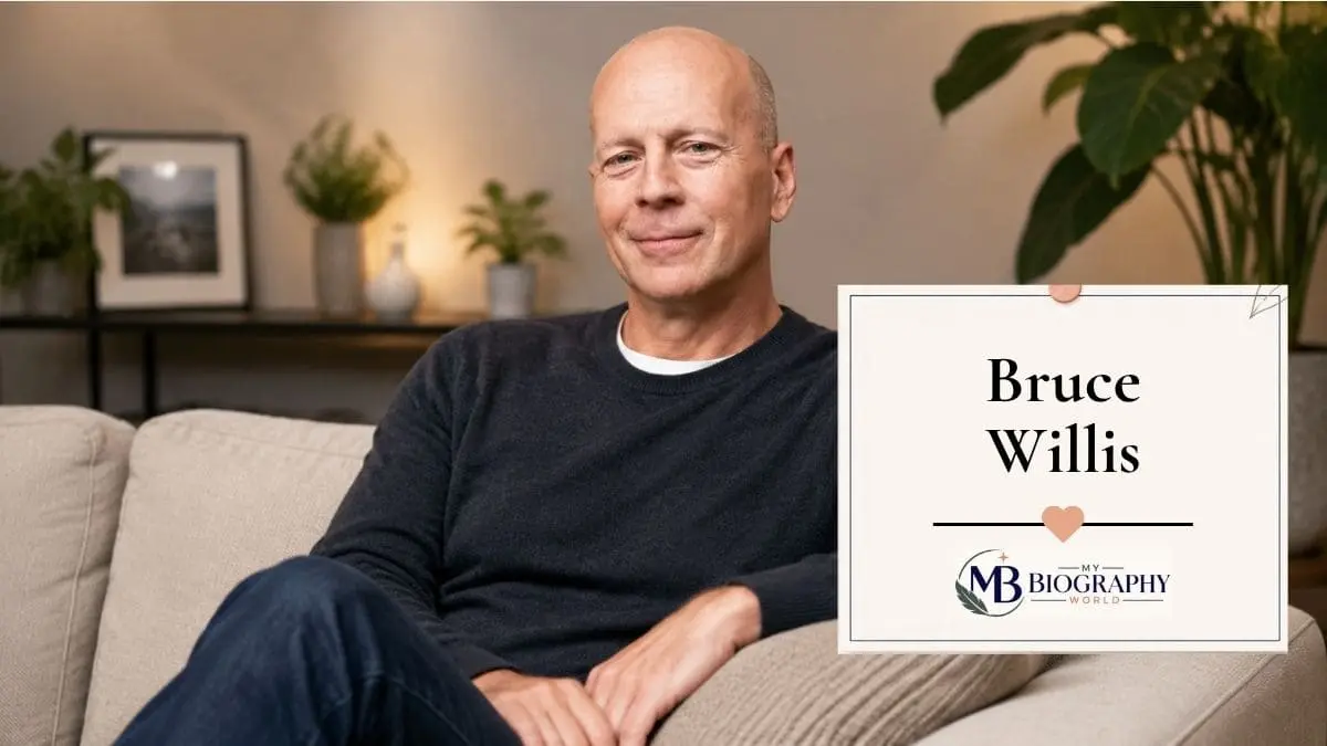 Bruce Willis and his family posing together for a group photo, highlighting what happened to Bruce Willis, represented by My Biography World.